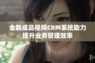 全新成品视频CRM系统助力提升业务管理效率