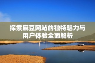 探索麻豆网站的独特魅力与用户体验全面解析
