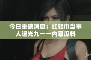 今日重磅消息：红领巾当事人曝光九一一内幕瓜料