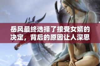 岳风最终选择了接受女婿的决定，背后的原因让人深思