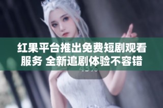 红果平台推出免费短剧观看服务 全新追剧体验不容错过