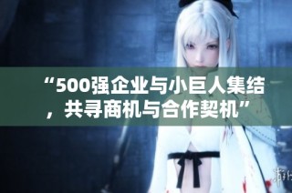 “500强企业与小巨人集结，共寻商机与合作契机”