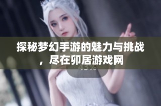 探秘梦幻手游的魅力与挑战，尽在卯居游戏网