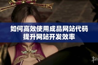 如何高效使用成品网站代码提升网站开发效率