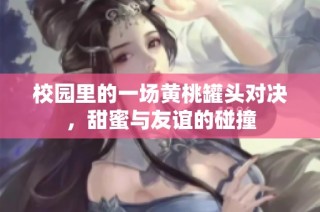 校园里的一场黄桃罐头对决，甜蜜与友谊的碰撞