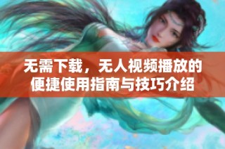 无需下载，无人视频播放的便捷使用指南与技巧介绍
