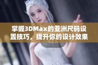 掌握3DMax的亚洲尺码设置技巧，提升你的设计效果