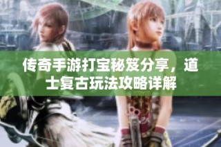 传奇手游打宝秘笈分享，道士复古玩法攻略详解