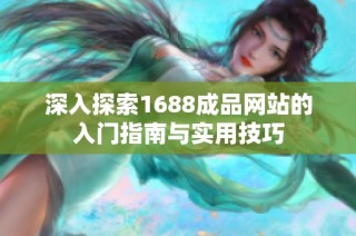 深入探索1688成品网站的入门指南与实用技巧