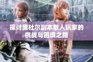 探讨奥杜尔副本散人玩家的挑战与困境之路