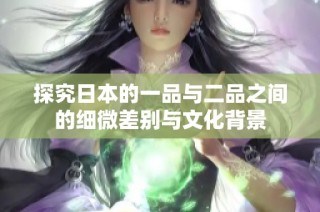 探究日本的一品与二品之间的细微差别与文化背景