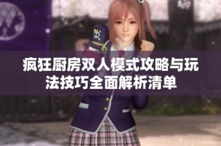 疯狂厨房双人模式攻略与玩法技巧全面解析清单