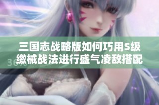 三国志战略版如何巧用S级缴械战法进行盛气凌敌搭配攻略