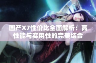 国产X7性价比全面解析：高性能与实用性的完美结合