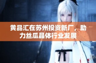 黄品汇在苏州投资新厂，助力丝瓜晶体行业发展