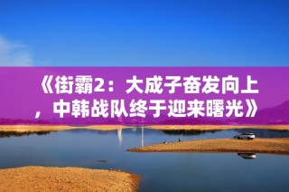 《街霸2：大成子奋发向上，中韩战队终于迎来曙光》