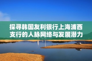 探寻韩国友利银行上海浦西支行的人脉网络与发展潜力