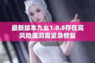 最新版本九幺1.0.8存在高风险漏洞需紧急修复
