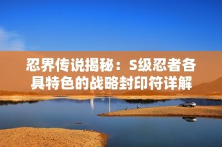 忍界传说揭秘：S级忍者各具特色的战略封印符详解