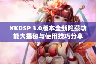 XKDSP 3.0版本全新隐藏功能大揭秘与使用技巧分享