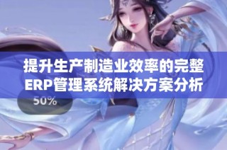 提升生产制造业效率的完整ERP管理系统解决方案分析