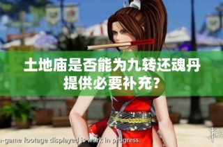 土地庙是否能为九转还魂丹提供必要补充？