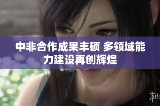 中非合作成果丰硕 多领域能力建设再创辉煌