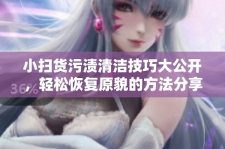小扫货污渍清洁技巧大公开，轻松恢复原貌的方法分享