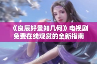 《良辰好景知几何》电视剧免费在线观赏的全新指南