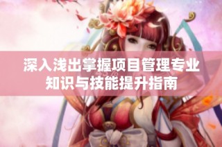 深入浅出掌握项目管理专业知识与技能提升指南