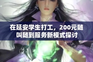 在延安学生打工，200元随叫随到服务新模式探讨