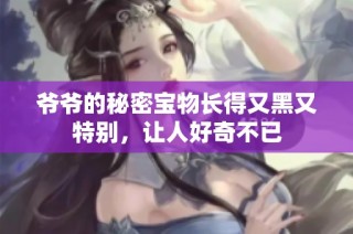 爷爷的秘密宝物长得又黑又特别，让人好奇不已
