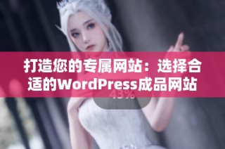 打造您的专属网站：选择合适的WordPress成品网站方案