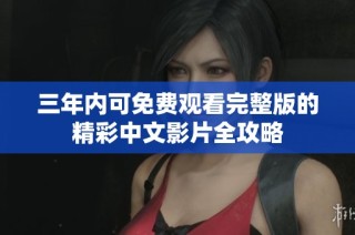 三年内可免费观看完整版的精彩中文影片全攻略