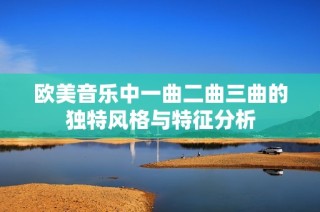 欧美音乐中一曲二曲三曲的独特风格与特征分析