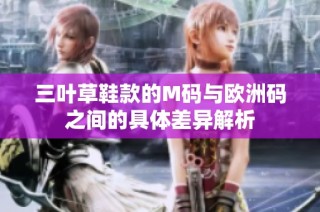 三叶草鞋款的M码与欧洲码之间的具体差异解析