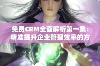 免费CRM全面解析第一集：精准提升企业管理效率的方法与技巧