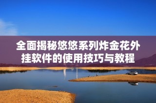 全面揭秘悠悠系列炸金花外挂软件的使用技巧与教程