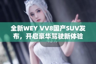 全新WEY VV8国产SUV发布，开启豪华驾驶新体验
