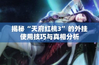 揭秘“天府红桃3”的外挂使用技巧与真相分析