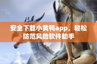 安全下载小黄鸭app，轻松防范风险软件助手