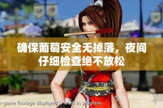 确保葡萄安全无掉落，夜间仔细检查绝不放松