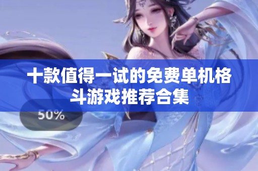 十款值得一试的免费单机格斗游戏推荐合集