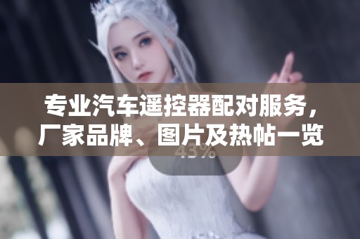 专业汽车遥控器配对服务，厂家品牌、图片及热帖一览