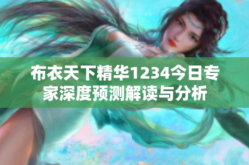 布衣天下精华1234今日专家深度预测解读与分析