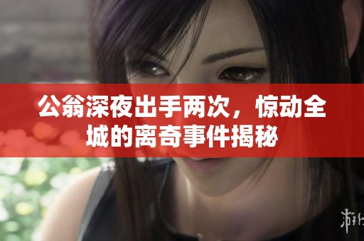 公翁深夜出手两次，惊动全城的离奇事件揭秘