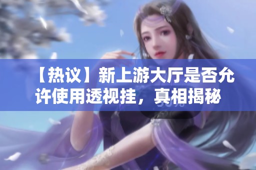 【热议】新上游大厅是否允许使用透视挂，真相揭秘
