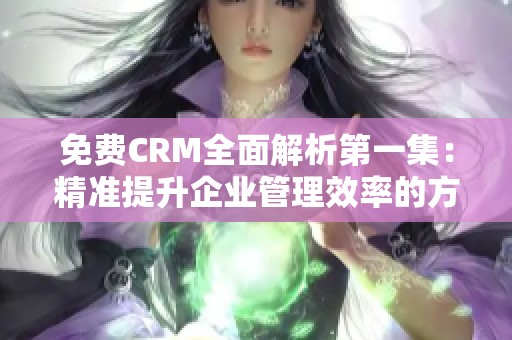 免费CRM全面解析第一集：精准提升企业管理效率的方法与技巧
