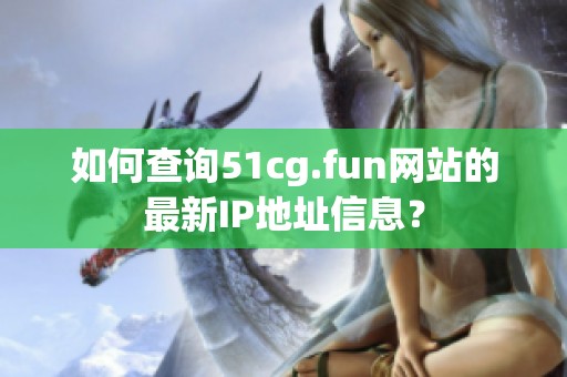 如何查询51cg.fun网站的最新IP地址信息？