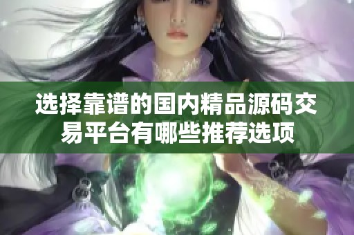选择靠谱的国内精品源码交易平台有哪些推荐选项